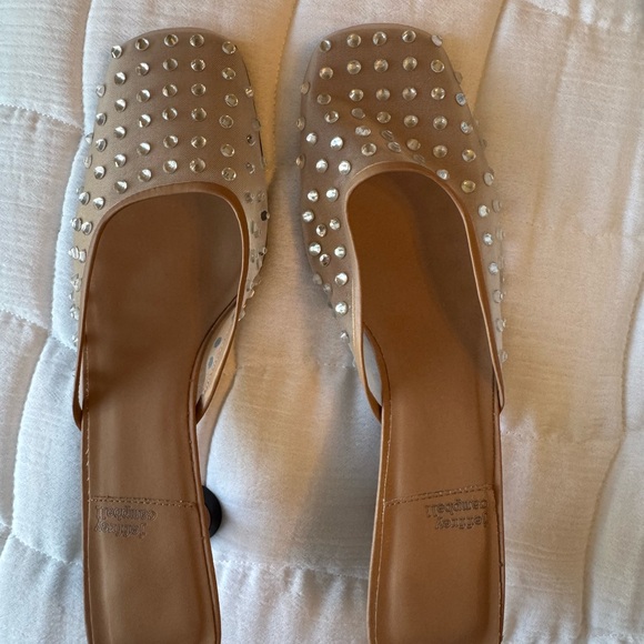 Wrangler Beige Studded Mules - Picture 1 of 5